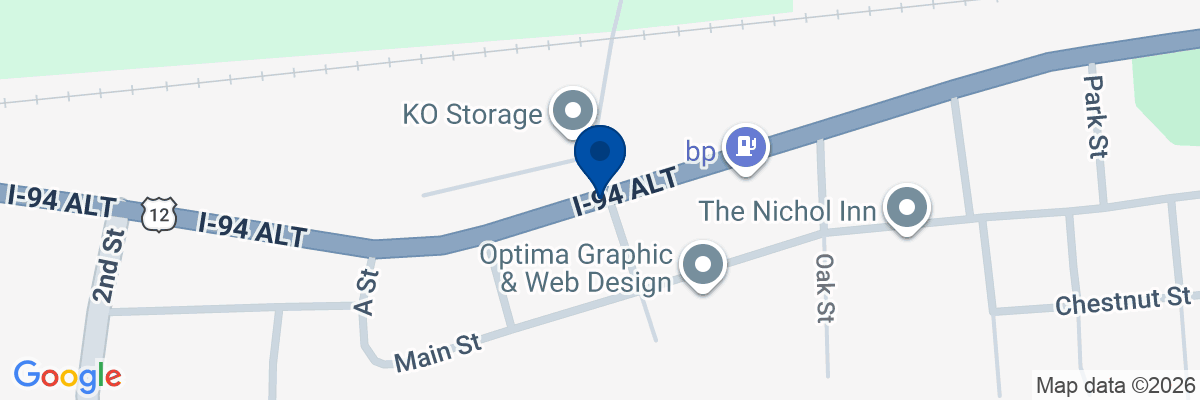Map showing facility locations