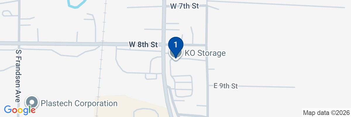 Map showing facility locations