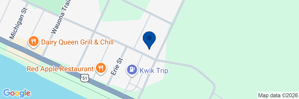 Map showing facility locations