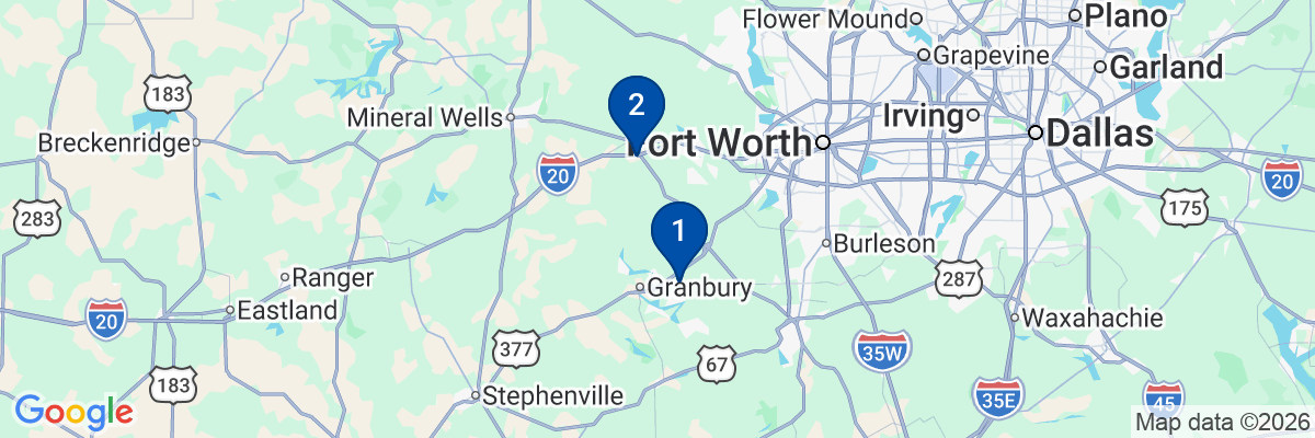 Map showing facility locations