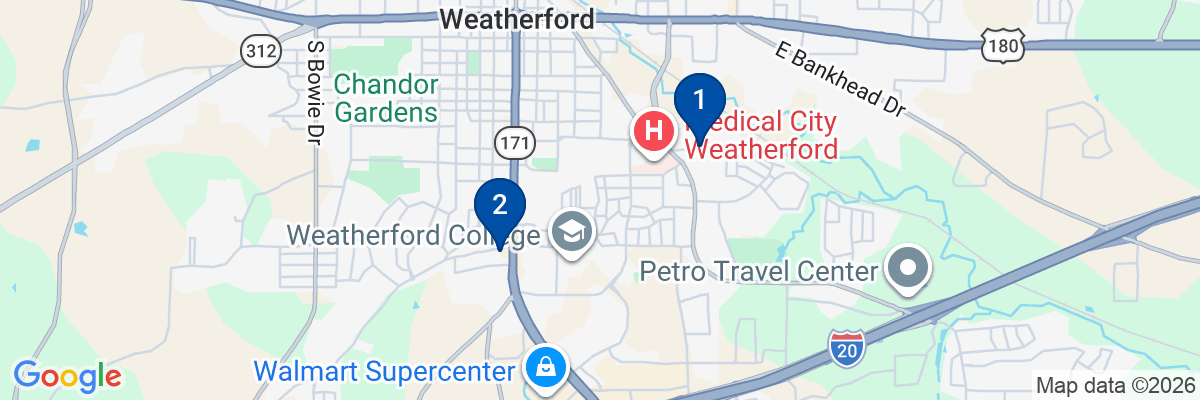 Map showing facility locations