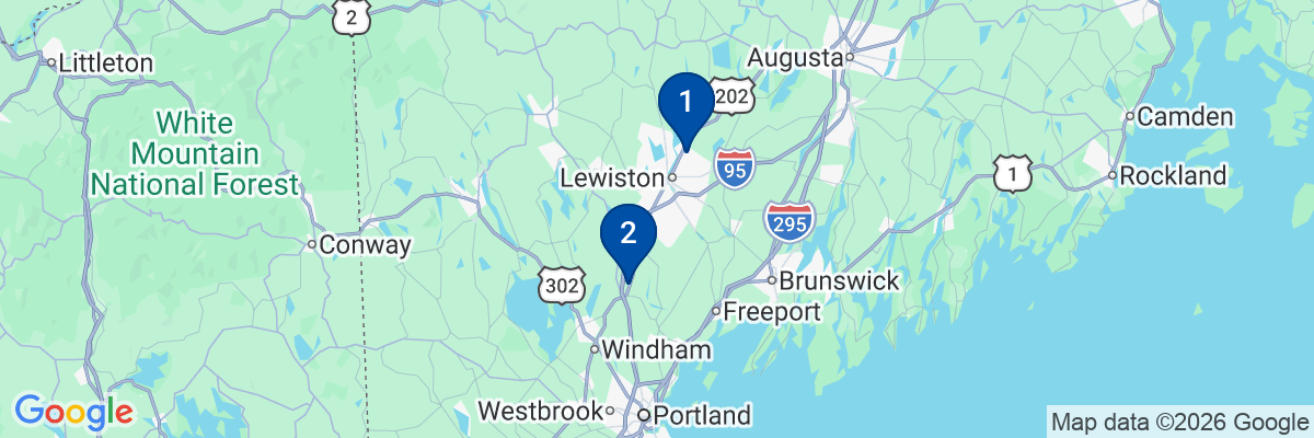 Map showing facility locations