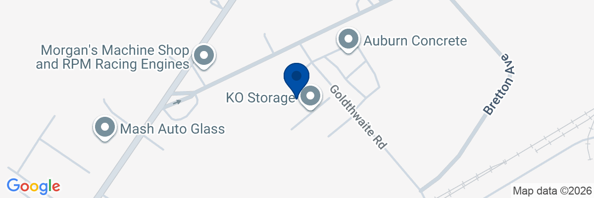 Map showing facility locations