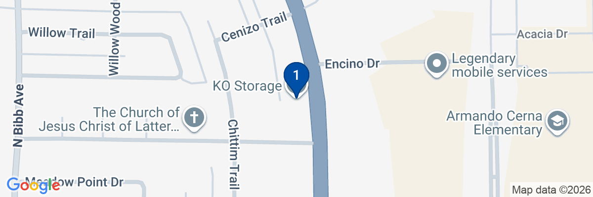 Map showing facility locations