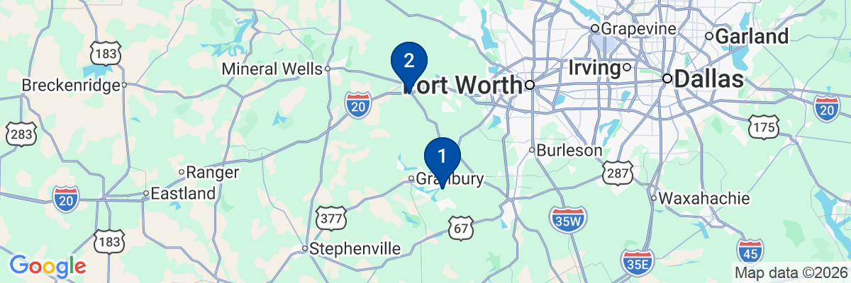 Map showing facility locations
