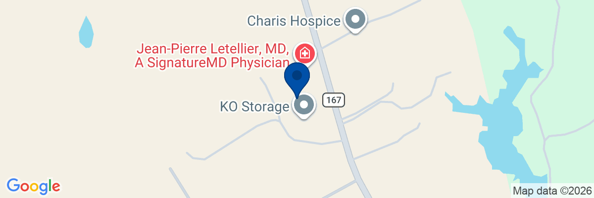 Map showing facility locations
