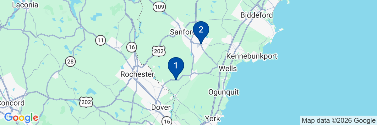 Map showing facility locations