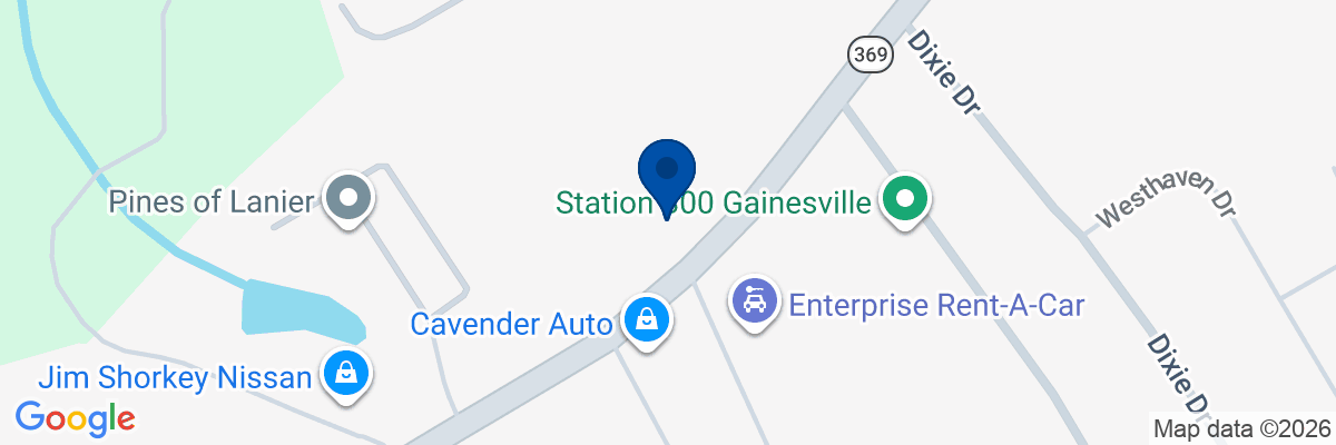 Map showing facility locations