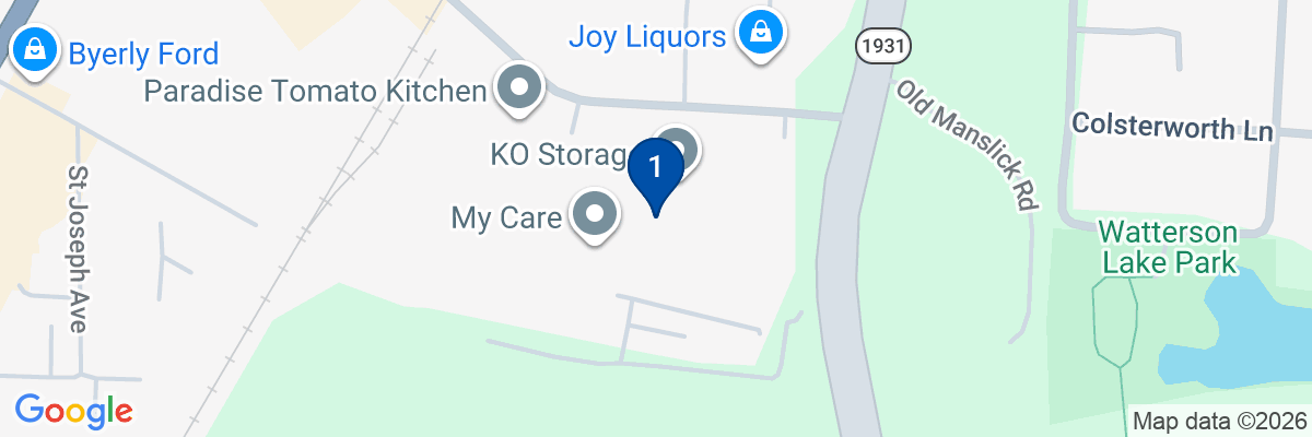 Map showing facility locations
