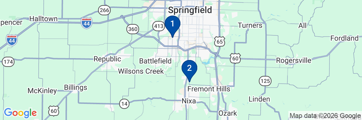 Map showing facility locations