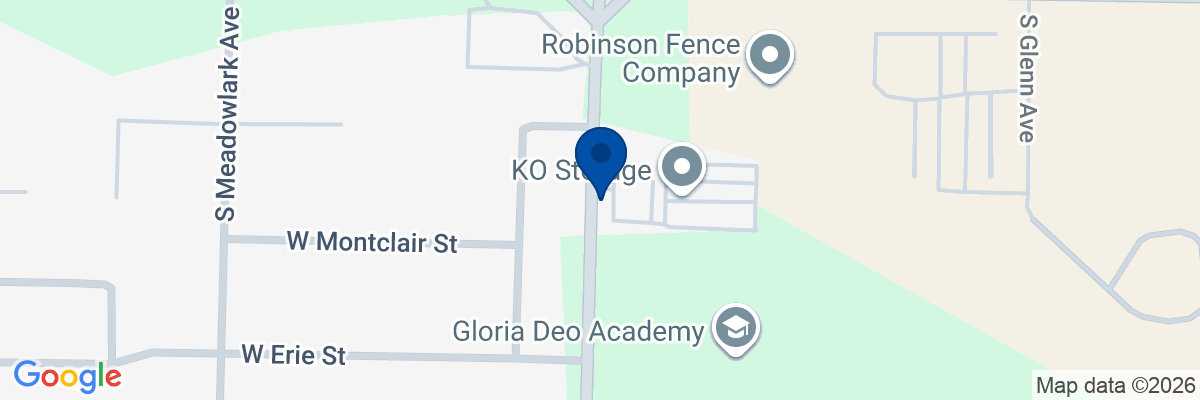 Map showing facility locations