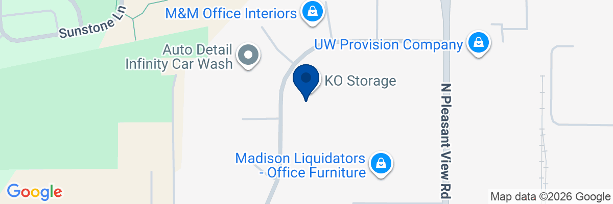 Map showing facility locations