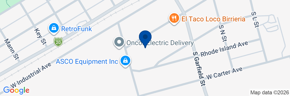 Map showing facility locations