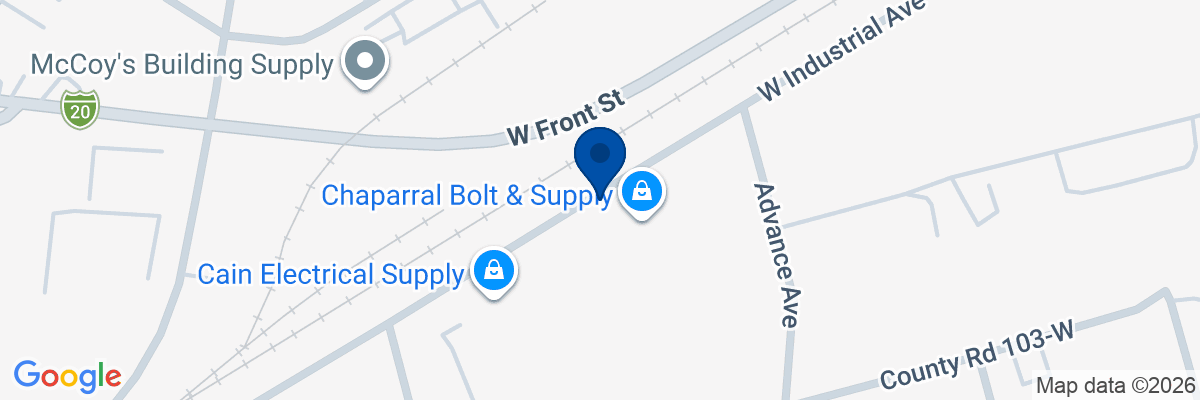 Map showing facility locations