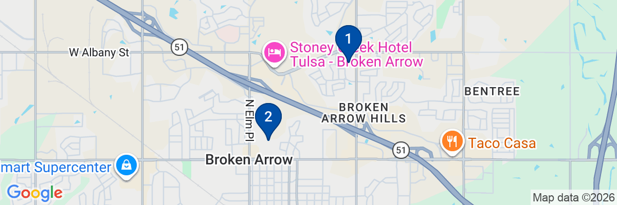 Map showing facility locations