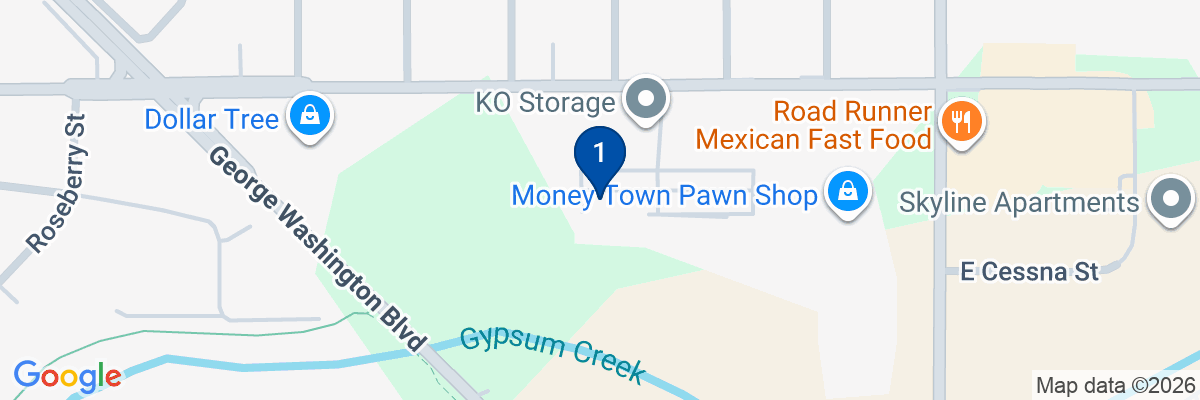 Map showing facility locations