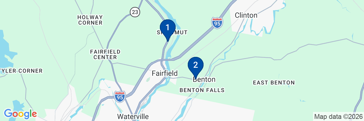 Map showing facility locations