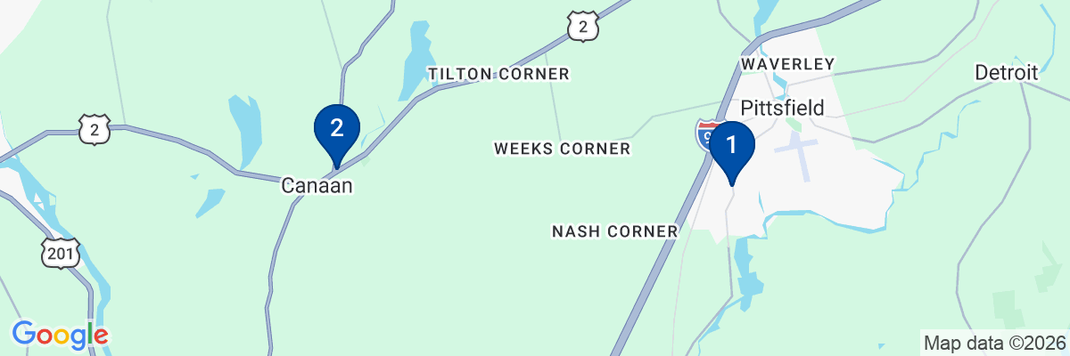 Map showing facility locations
