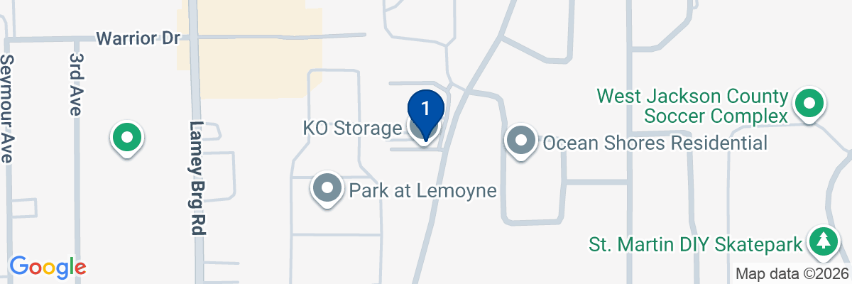 Map showing facility locations