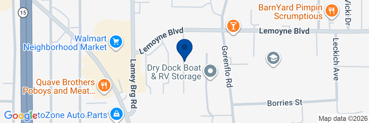 Map showing facility locations