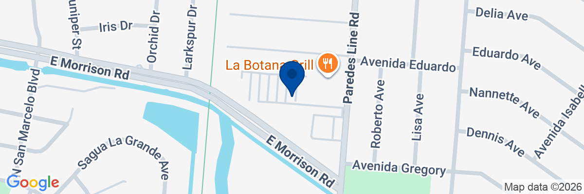 Map showing facility locations