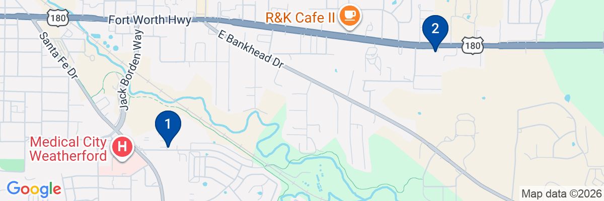 Map showing facility locations
