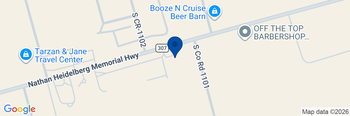 Map showing facility locations