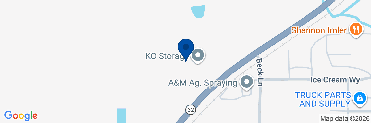 Map showing facility locations