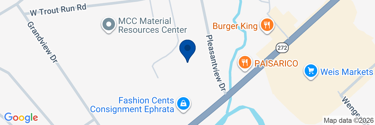 Map showing facility locations