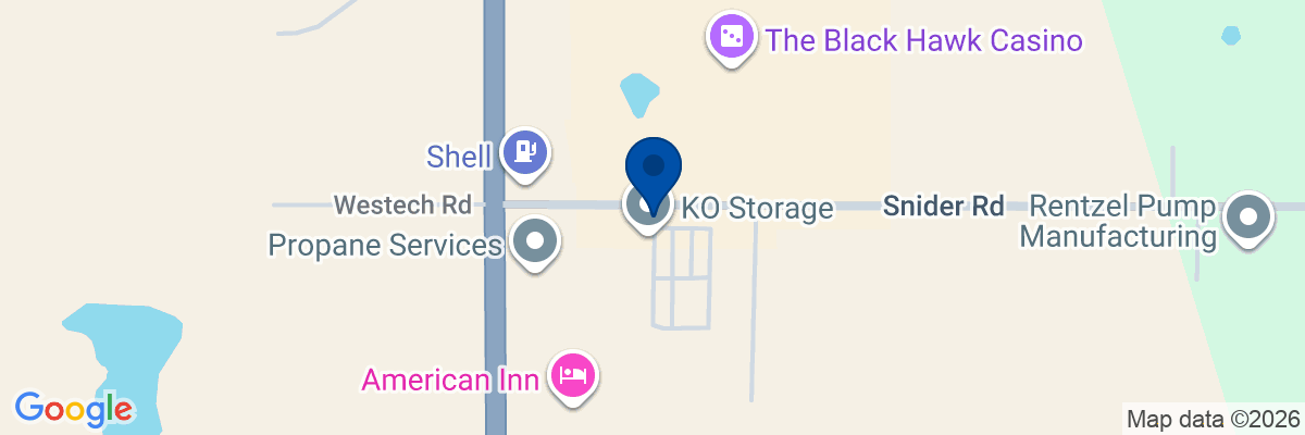 Map showing facility locations