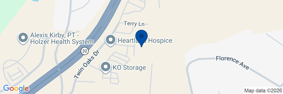 Map showing facility locations