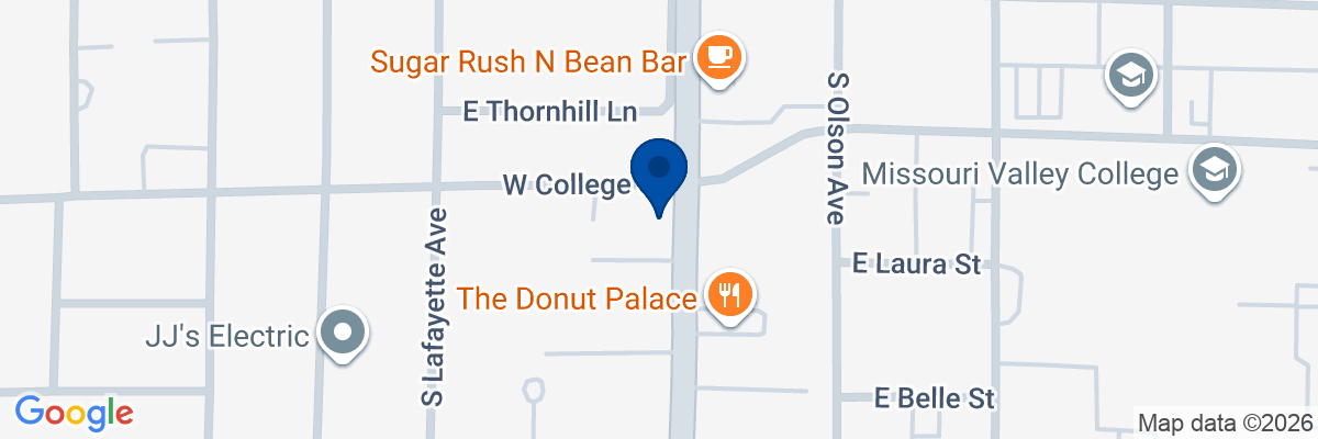 Map showing facility locations