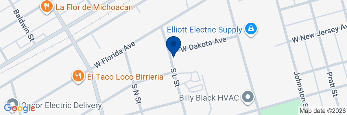 Map showing facility locations