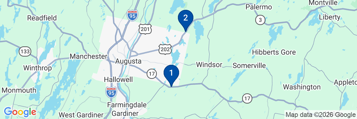Map showing facility locations
