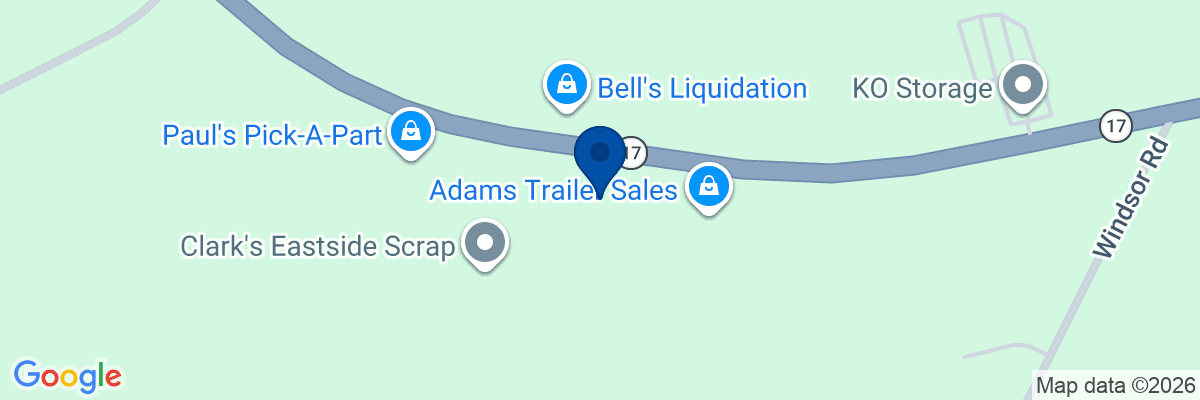 Map showing facility locations
