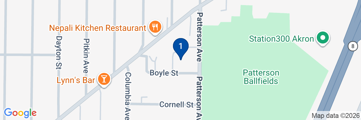Map showing facility locations