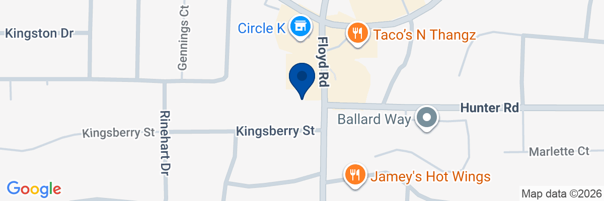 Map showing facility locations