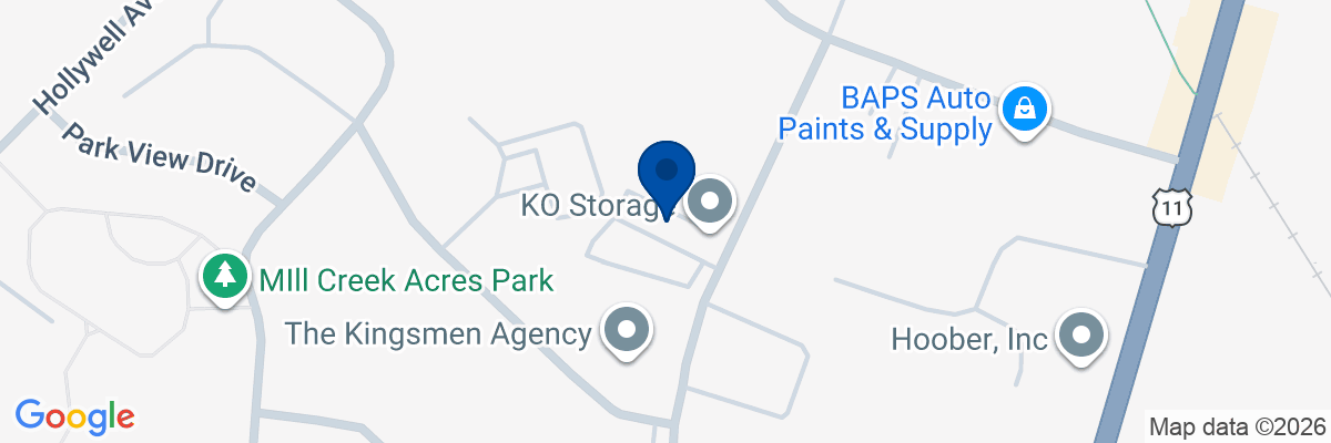 Map showing facility locations