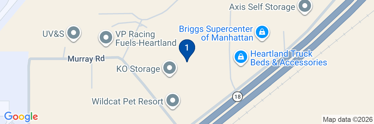 Map showing facility locations