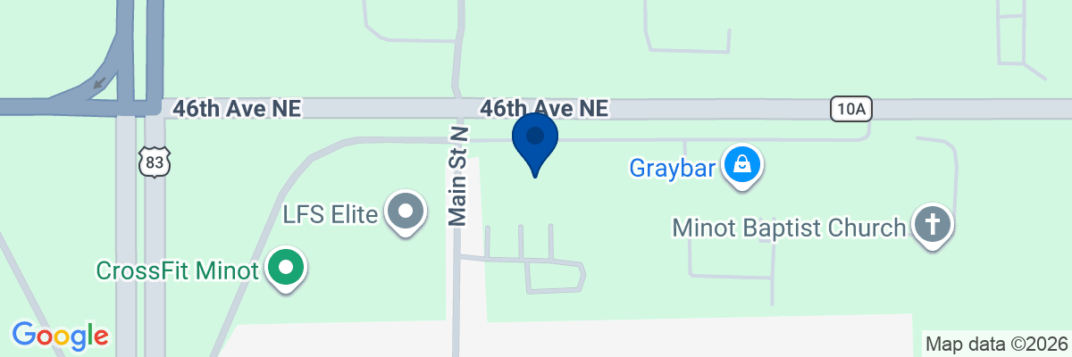 Map showing facility locations