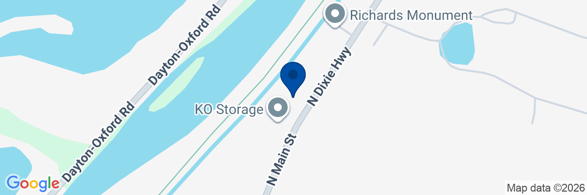 Map showing facility locations