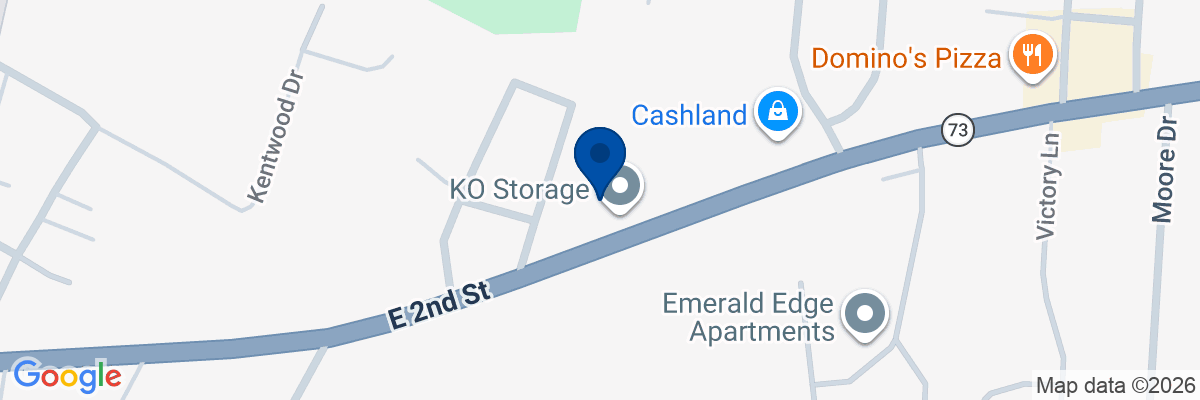 Map showing facility locations