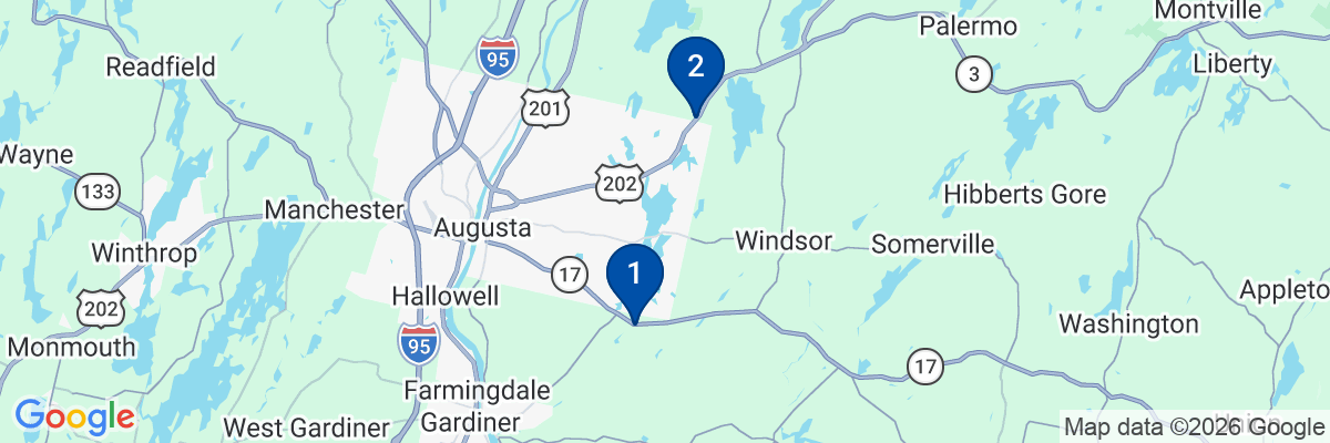 Map showing facility locations