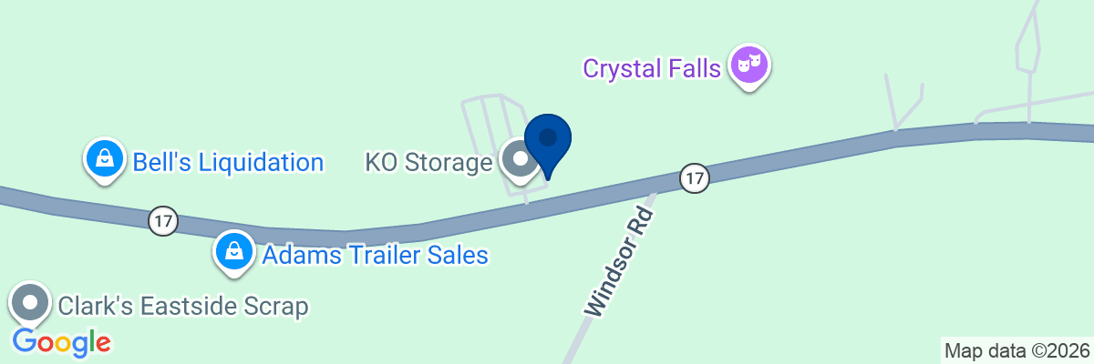 Map showing facility locations