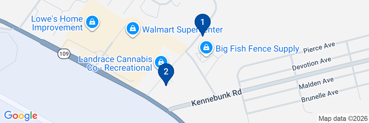 Map showing facility locations