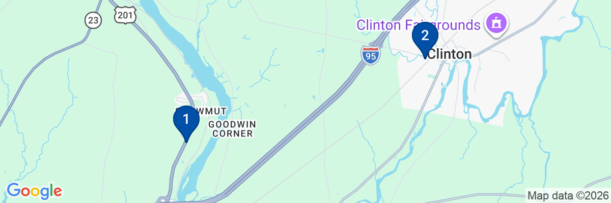 Map showing facility locations