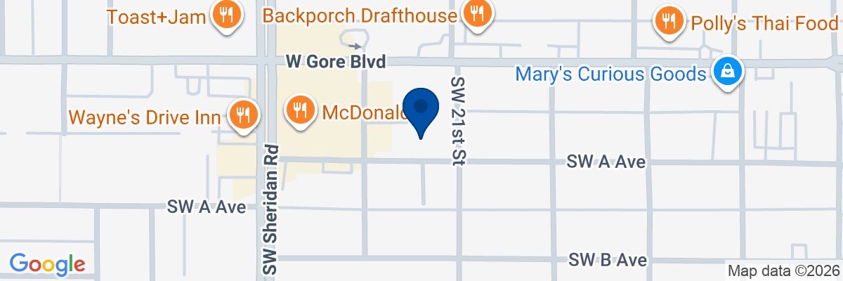 Map showing facility locations