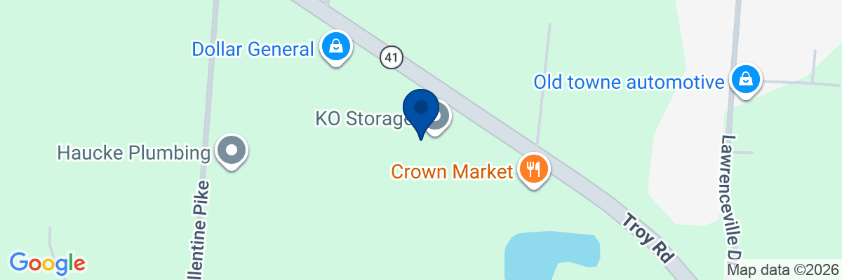 Map showing facility locations