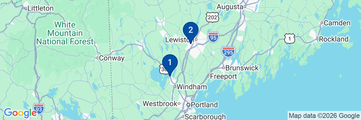 Map showing facility locations
