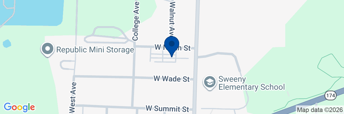 Map showing facility locations